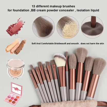 8/13PCS Makeup Brushes Set Fluffy Soft  for Beauty Cosmetics Foundation Blush Eyeshadow Kabuki Blending Makeup Brush Tools