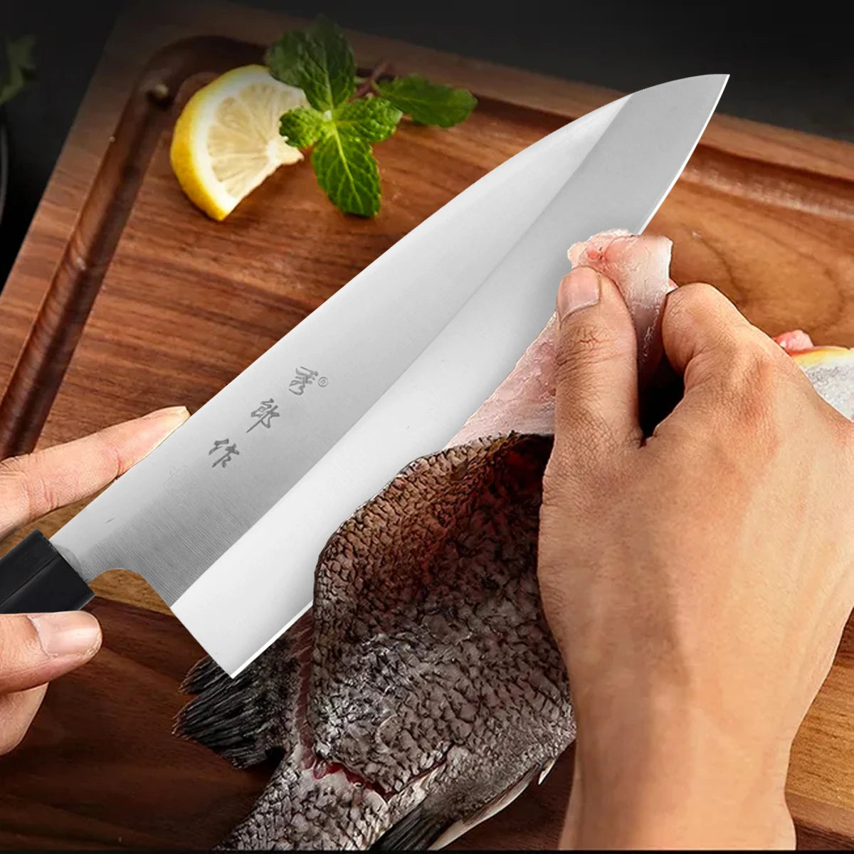 Chef Knife Set Japanese Sashimi Salmon Knife Fish Filleting Sushi Cutting Knives Cleaver Cooking Tools in Gift Box