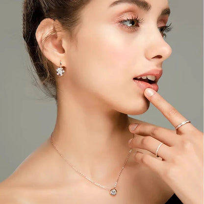 Single Stone Solitaire Cz Cubic Zirconia Delicate Dainty Box Chain 925 Sterling Silver Bezel 5mm Cz Single Stone Necklace 925