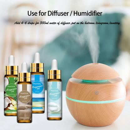 10ml with Dropper Coffee Sea Breeze Fragrance Oil for DIY Home Aroma Diffuser Musk Fresh Linen Baby Powder Magnolia Bubble Gum