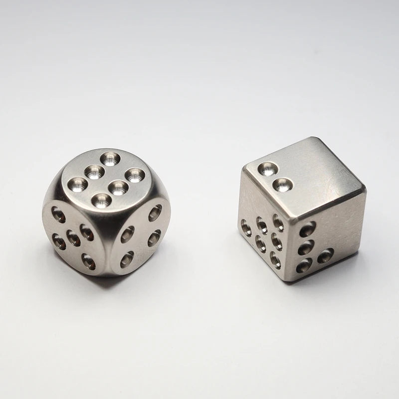 Titanium Alloy TC4 Solid Dice Traditional Creative EDC Dice Toy