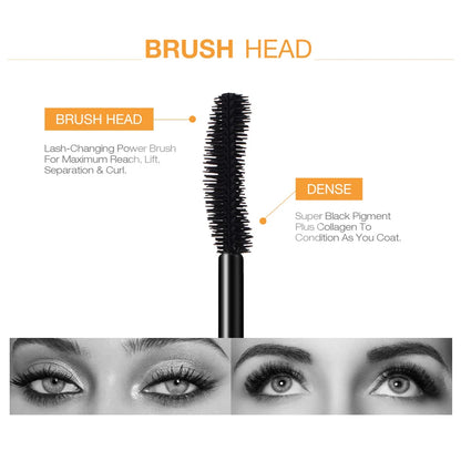 O.TWO.O 3D Mascara Lengthening Black Lash Eyelash Extension Eye Lashes Brush Beauty Makeup Long-wearing Gold Color Mascara