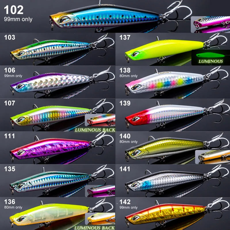 Noeby Sinking Stickbait Fishing Lures 80mm 18g 99mm 28g 36g Sea Lure Wobbler Artificial Hard Bait Bass Saltwater Fishing Lure