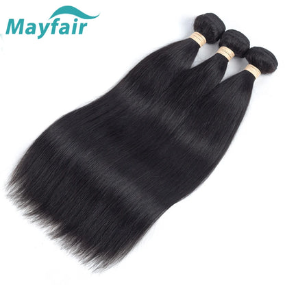 Mayfair Straight Human Hair Bundles 1/3/4 Pieces Natural Black Cheap Human Hair Extensions 8-30 Inch Vendors Wholesale Hair