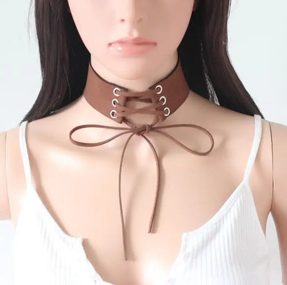 XIYANIKE New Wide Black Velvet Choker Necklace Belt Chokers Necklaces Tied Pink Chocker collares collier ras du cou N672