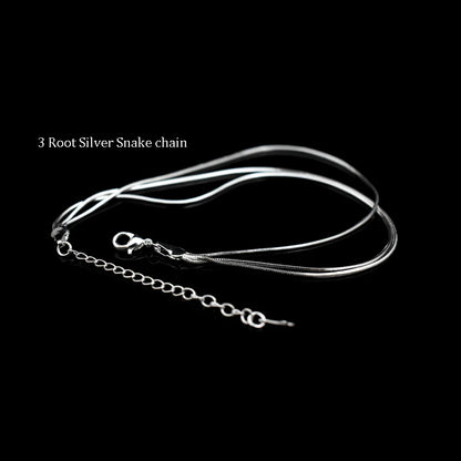 Hot Sale Sexy Beach Multilayer Snake Bones Anklets Foot Chain 925 Sterling Silver Foot Anklet Bracelet For Fashion Women Jewelry