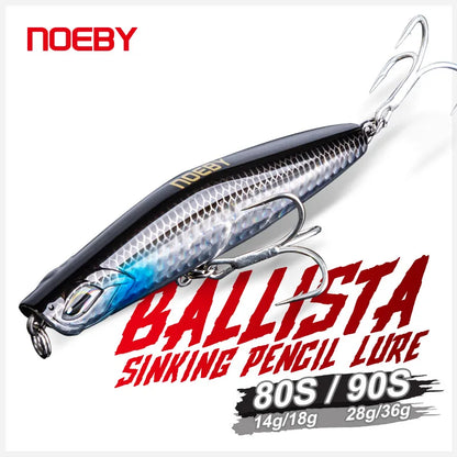 Noeby Sinking Stickbait Fishing Lures 80mm 18g 99mm 28g 36g Sea Lure Wobbler Artificial Hard Bait Bass Saltwater Fishing Lure