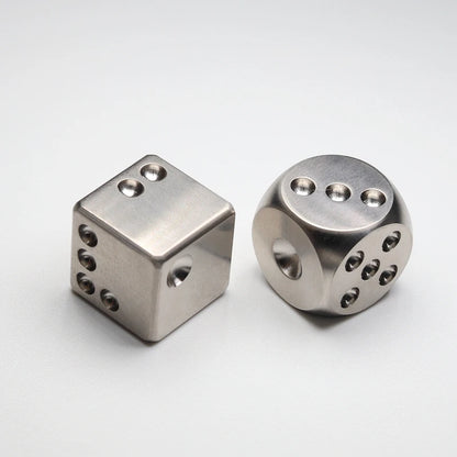 Titanium Alloy TC4 Solid Dice Traditional Creative EDC Dice Toy