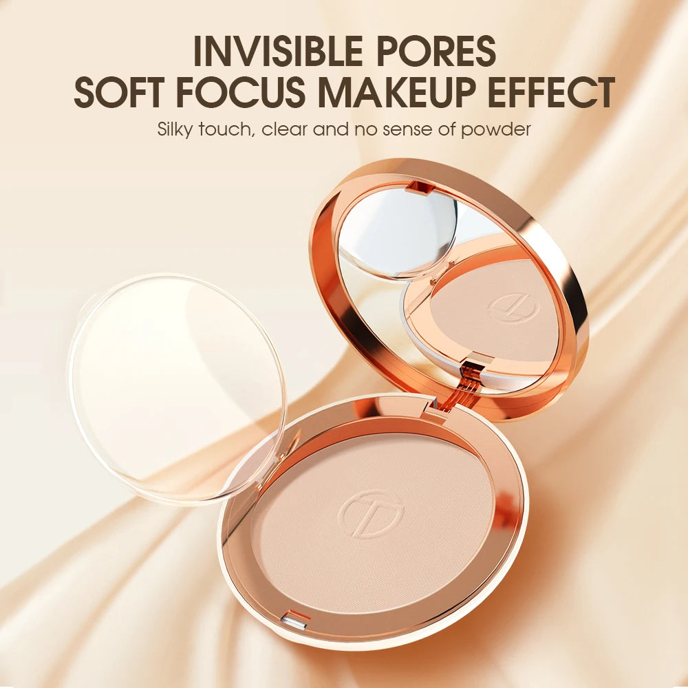 O.TWO.O Face Setting Powder Cushion Compact Powder Oil-Control 3 Colors Matte Smooth Finish Concealer Makeup Pressed Powder