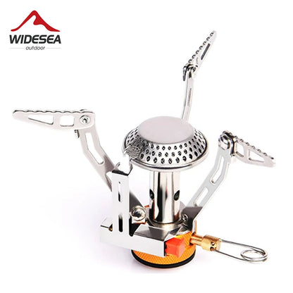 Widesea Camping One-piece Gas Stove Heater Tourist Burner Foldable Outdoor Picnic Kitchen Equipment Supplies Survival Furnace