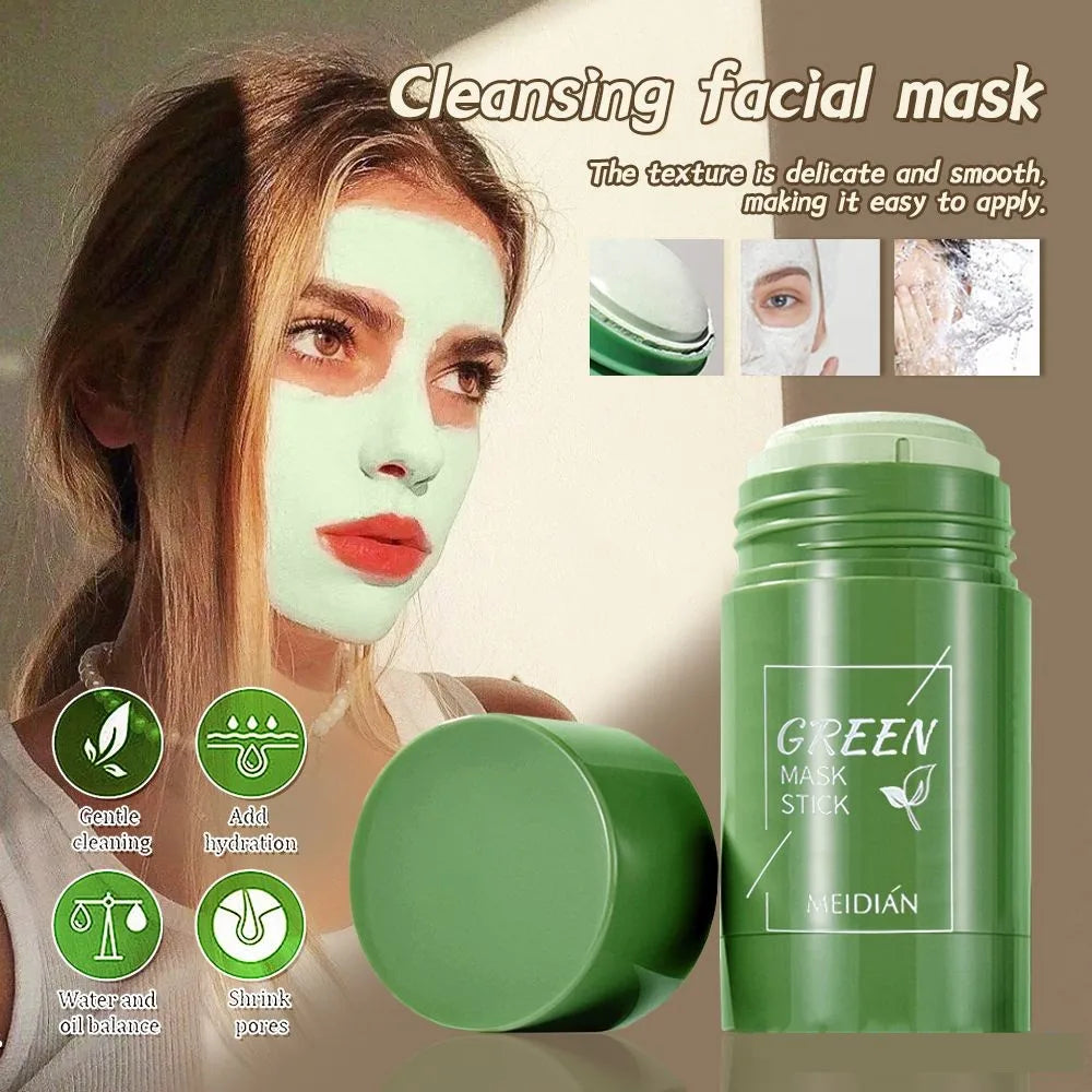 40ml Remove Blackhead Green Tea Solid Mask Clean Stick Mask Facial Dispel Acne Blemish Shrink Pores Korean Skin Care Multipack