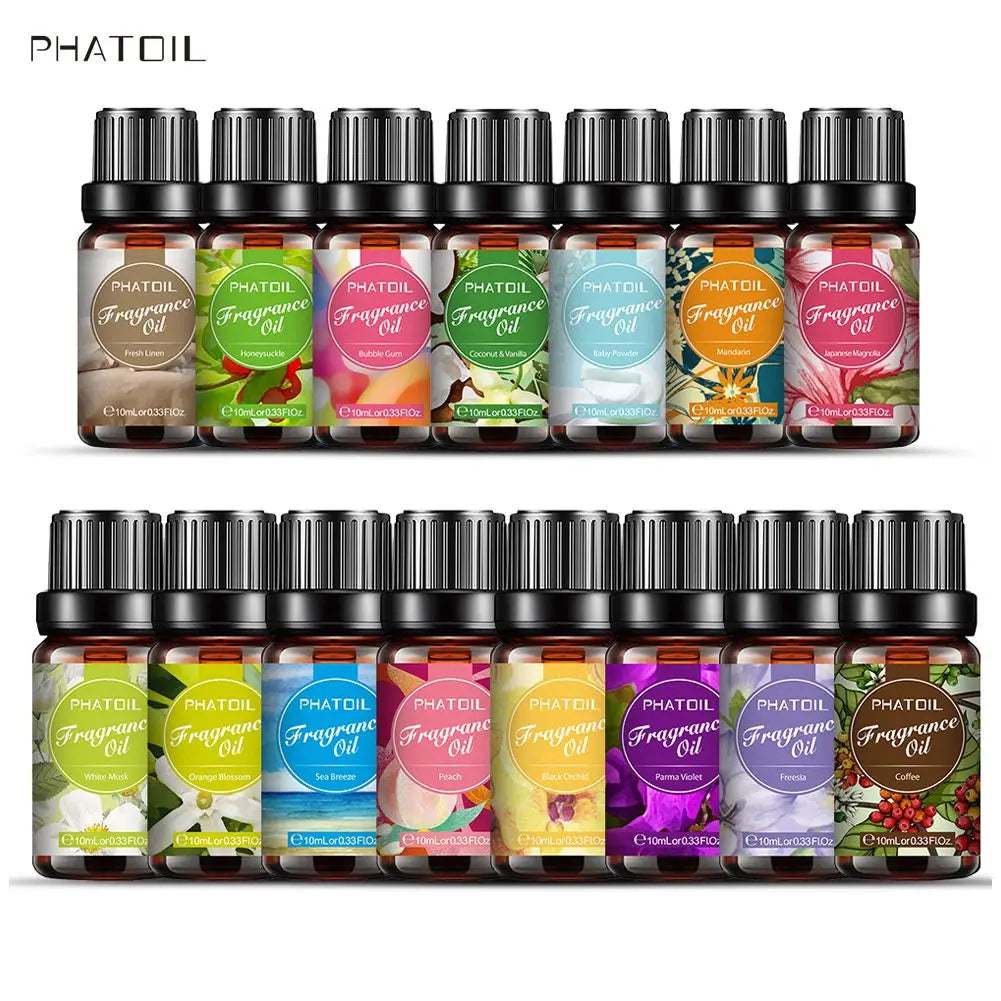 PHATOIL 10m Coffee Fragrance Oil for Perfume Making Black Opium Coconut&Vanilla Magnolia Jadore Angel White Musk Peach Aroma Oil