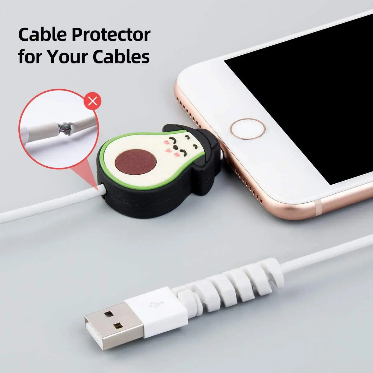 Cute Cartoon Phone USB Cable Protector For Apple iphone Cable Chompers Cord Fruit Bite Charger Wire Holder Organizer Protection