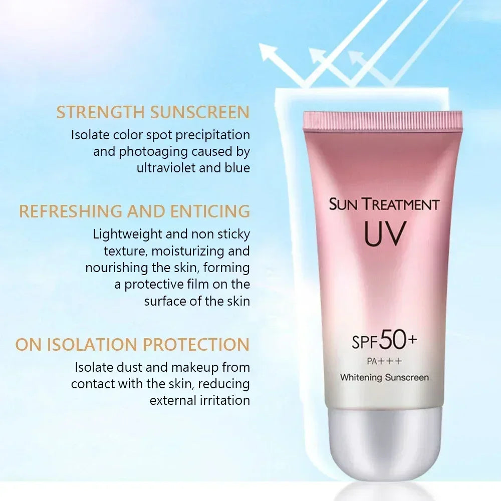 60ml Waterproof Facial Body Sunscreen Whitening Sun Cream Sunblock Skin Protective Cream Anti Sun Facial Protection Cream SPF50+