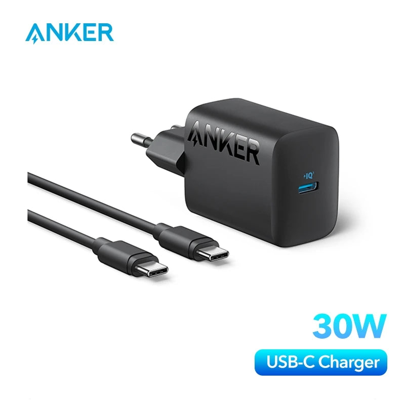 Anker 312 30W USB-C Charger USB-C Power Supply Compact High-Speed Fast Charger Typle C Iphone Charger for Samsung S23, MacBook