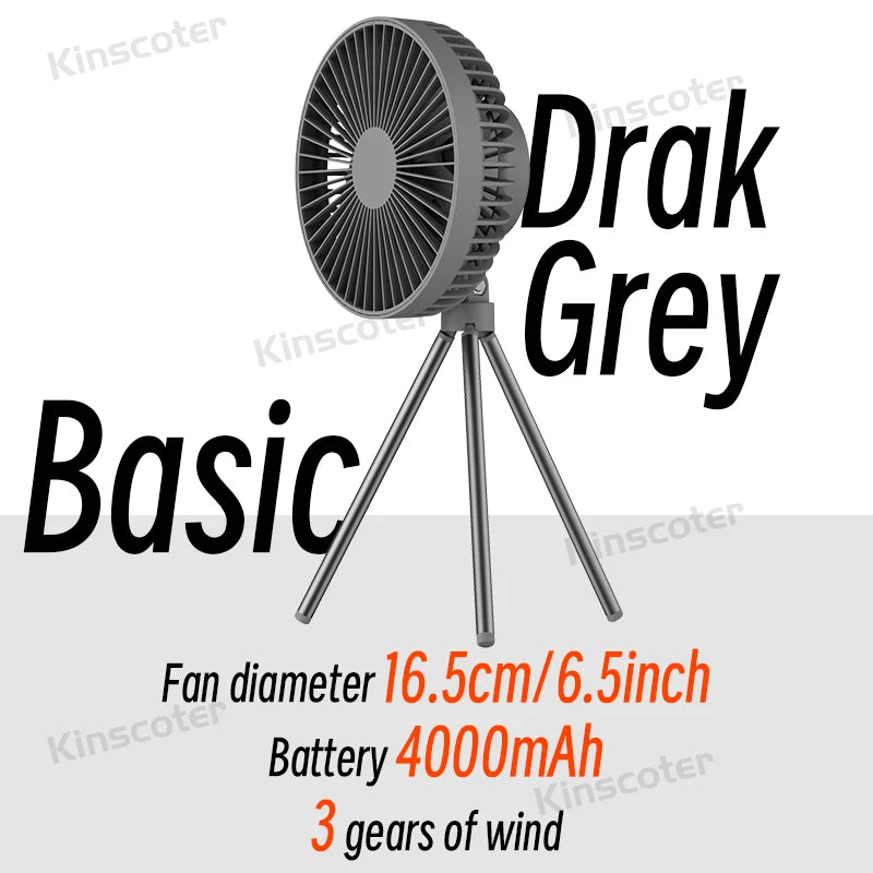 10000mAh Camping Fan Rechargeable | Grace Galeria