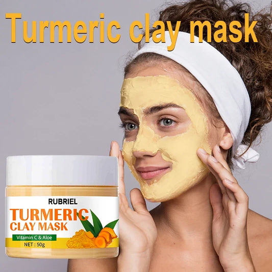 Turmeric Mud Mask Facial Purification Deep Cleansing Brightening Control oil Beauty Anti-Acne Skincare Facial Mud Mask Skin Care