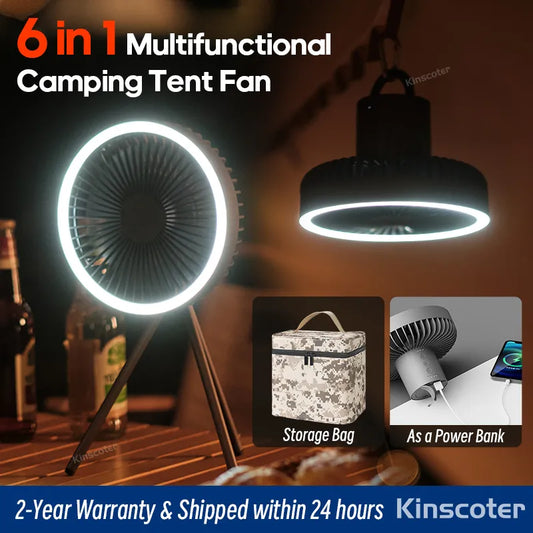 10000mAh Camping Fan Rechargeable | Grace Galeria