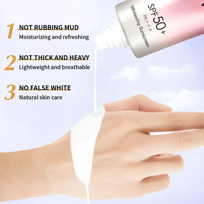 60ml Waterproof Facial Body Sunscreen Whitening Sun Cream Sunblock Skin Protective Cream Anti Sun Facial Protection Cream SPF50+