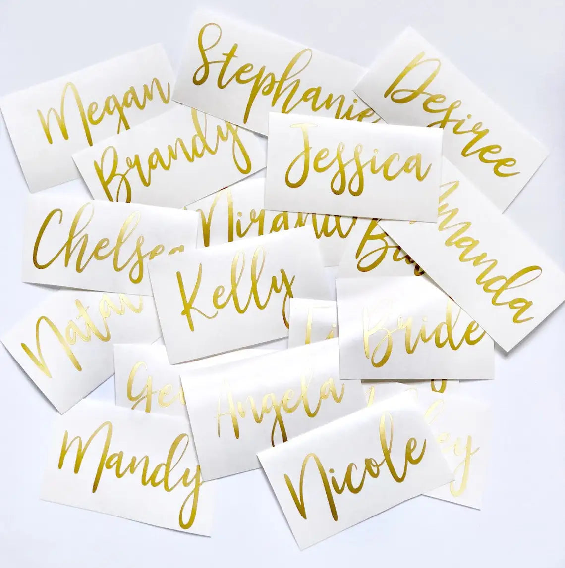 5Pcs Personalized Bride Groom Bridesmaid Name Stickers Vinyl Decal for Water Bottle Glass Calligraphy Labels Tumbler Car Sticker