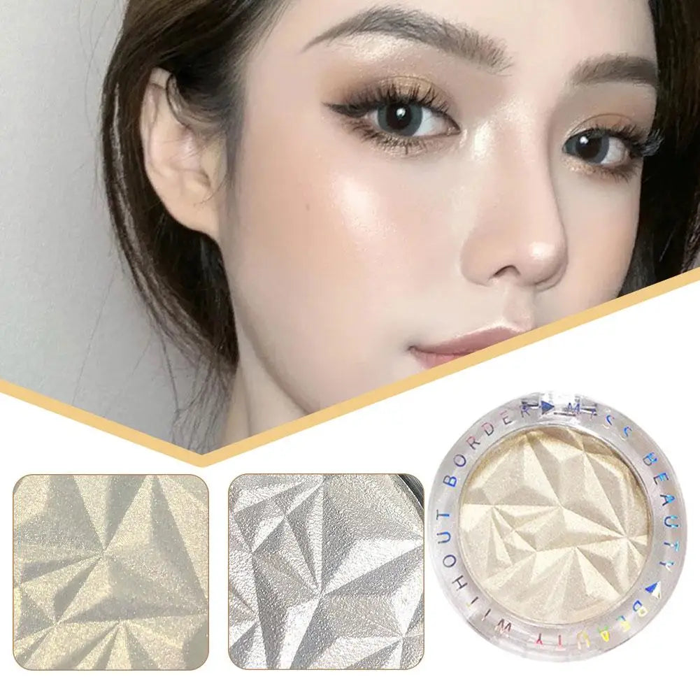 3 Colors Galaxy Highlighter Powder Palette Glitter Diamond Shimmer Highlighter Face Contour Cosmetics Waterproof Lasting  Makeup