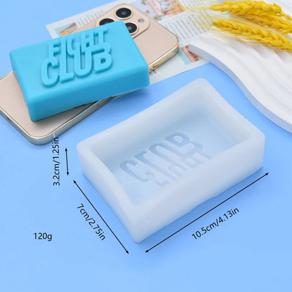 Fight Club Soap Silicone Mold Rectangle Bath Bomb Lotion Bar Making Supplies Moule Savon Molde Jabon Cake Loaf Pan Accessories