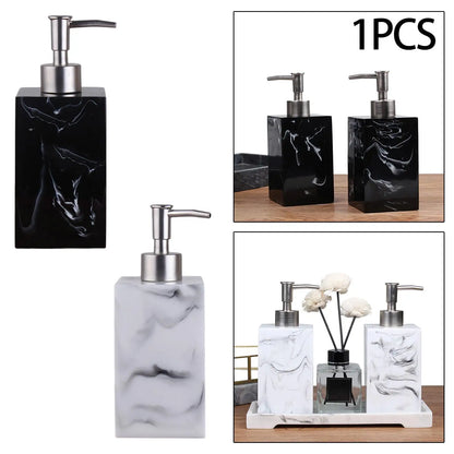 Marble Texture Manual Soap Dispenser Body Wash Dispenser for Home Kitchen