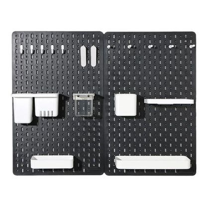 Nordic Style Plastic Pegboard Accessories Storage Case Shelf Hook Rack Wall Organizer For Garage Kitchen Bathroom Office