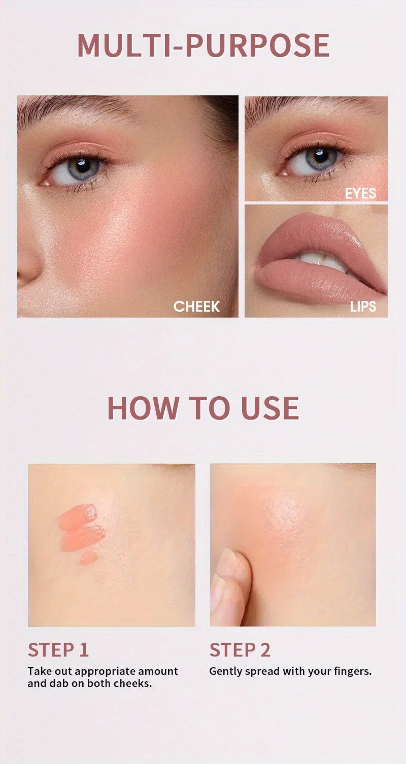 Beauty Liquid Blush Lasting Natural Liquid Contouring Face Blusher Waterproof Facial Blush Stick Soft Light Liquid Blush