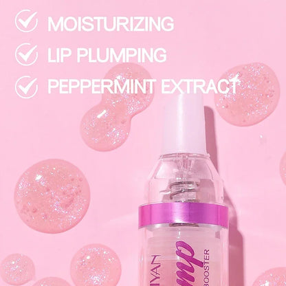 HANDAIYAN PLUMP & POUT Lip Plumping Booster Gloss High Shine for Plumper Looking Lips Extreme Shine Crystal Volume Lip Oil Hot