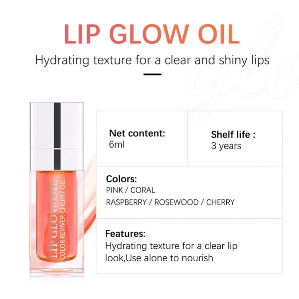 6ml Sexy Lip Oil Hydrating Plumping Lip Coat For Lipstick Lipgloss Tinted Lip Plumper Serum Bb Lips Glow Oil Treatment