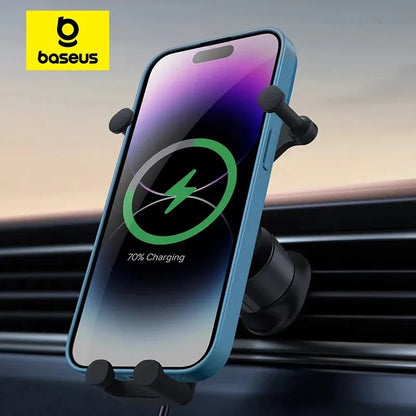 Baseus Car Phone Holder Wireless Charger Car Charger for Air Vent Mount Fast Charging For iPhone 12 13 14 Support Xiaomi Huawei