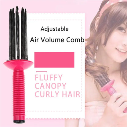 New Adjustable Air Volume Comb Hair Fluffy Styling Curler Curls Comb Hair Curler Heatless Curling Make Up Brush Roller Tools