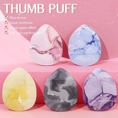 5/10/20 Pcs Mini Finger Puff Foundation Powder Detail Makeup Sponge Face Concealer Cream Blend Cosmetic Accessories Makeup Tools