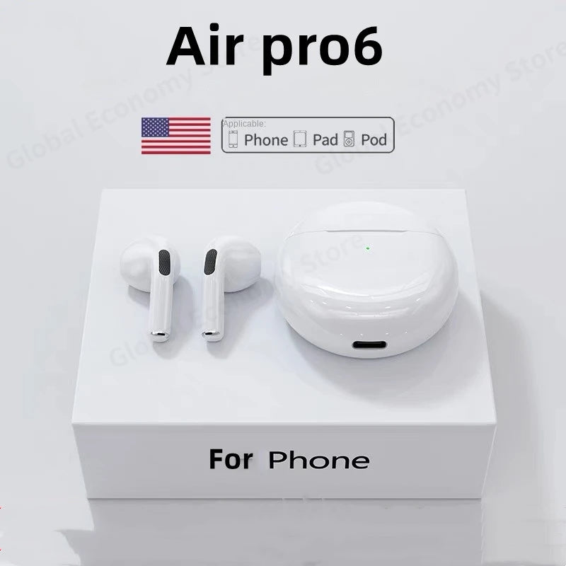 Air Pro6 Tws Smart Touch Control Wireless Headphones Bluetooth 5.2 Earphones Sport Earbuds Music Headset for All Smartphones