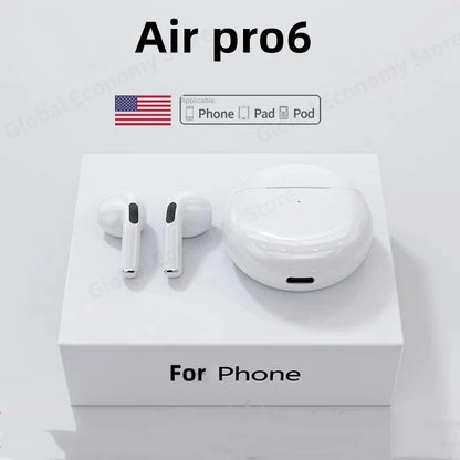 Air Pro6 Tws Smart Touch Control Wireless Headphones Bluetooth 5.2 Earphones Sport Earbuds Music Headset for All Smartphones