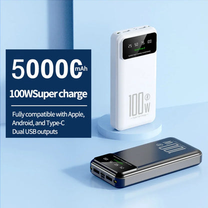 Xiaomi 50000mAh High Capacity 100W Fast Charging Power Bank Portable Charger Battery Pack Powerbank for iPhone Huawei Samsung