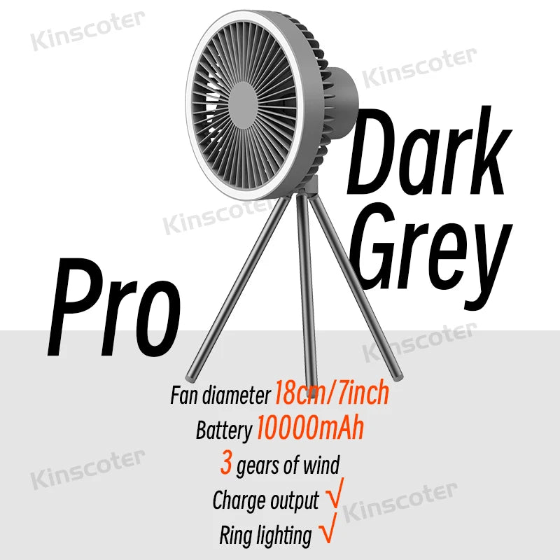 10000mAh Camping Fan Rechargeable | Grace Galeria