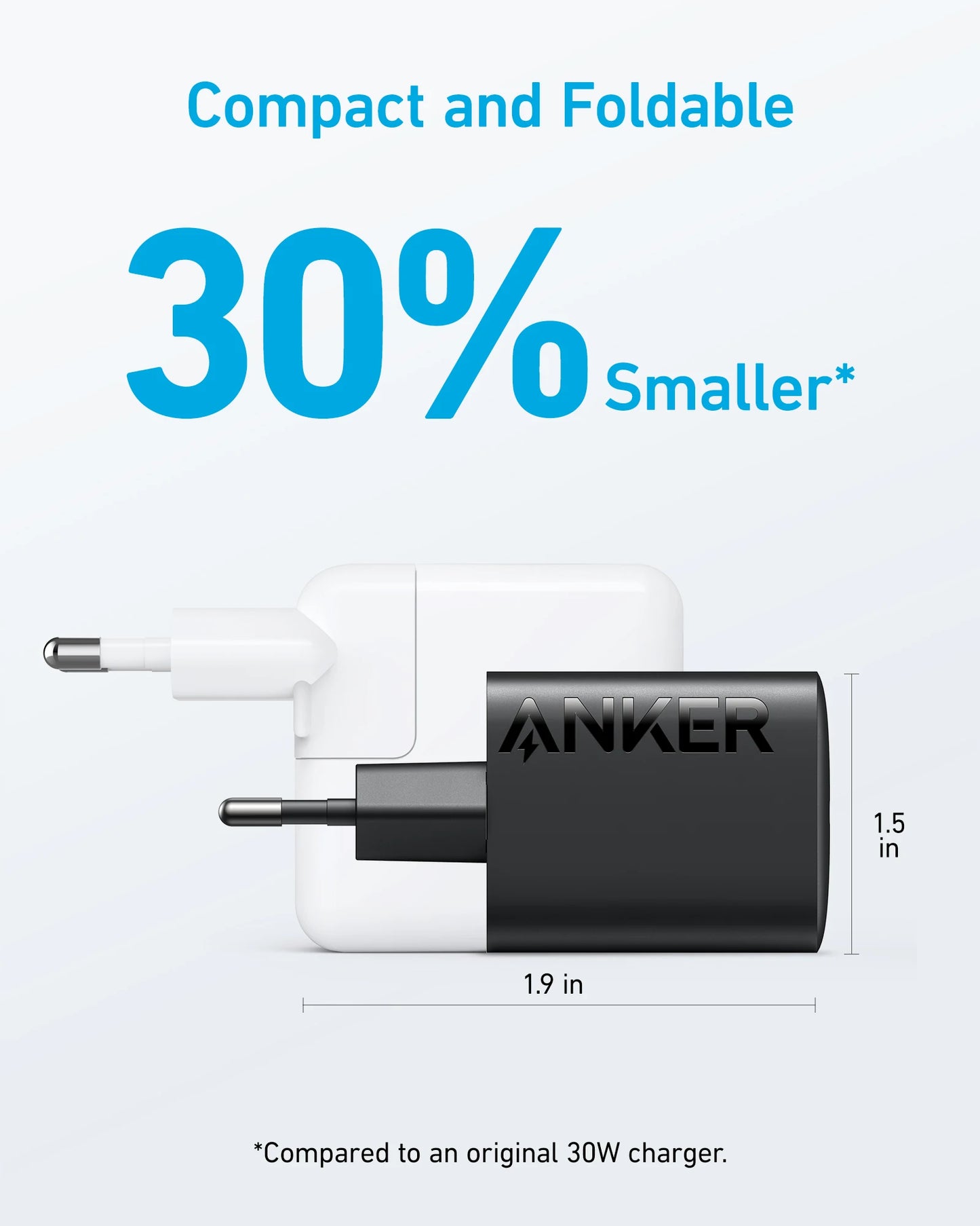 Anker 312 30W USB-C Charger USB-C Power Supply Compact High-Speed Fast Charger Typle C Iphone Charger for Samsung S23, MacBook