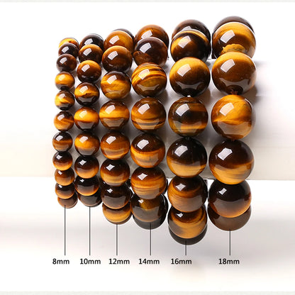 Fashion 5A Natural Tiger's eye Stone Bracelets & Bangle for Women and Men Bracelets Gift Beads Bracelets Accessories Wholesale