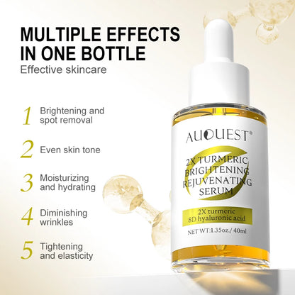 AUQUEST Dark Spot Serum Hyaluronic Acid Whitening Vitamin C Face Serum Turmeric Collagen Facial Skin Care Beauty