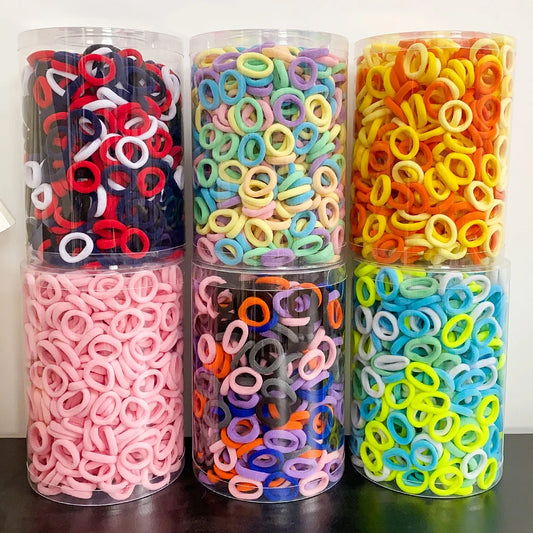 100PCS Colorful Nylon Hair Ties | Rubber Band | Grace Galeria