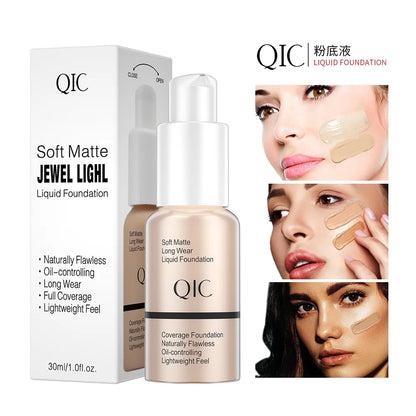 30ml Matte Makeup Foundation Cream Professional Concealing Face Dark Circle Liquid Long-lasting Eye Corrector Cream Primer