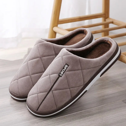 Size 47 48 49 50 Men Autumn Winter Warm Big Size Cotton Slippers Large Size Plus Home Bedroom Casual Shoes House Indoor Slides