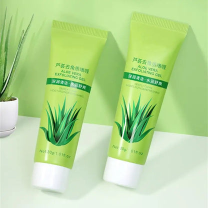 30/50g Aloe Vera Exfoliating Gel Moisturizing Aloe Extract Facial Cleansing Body Scrub Gel Purify Pores Smooth Tender Skin Care