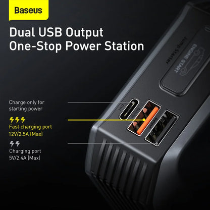 Baseus 20000mAh Jump Starter Power Bank 2000A 12V Portable Car Battery Starter Emergency AUTO Booster Starting Device Jump Start