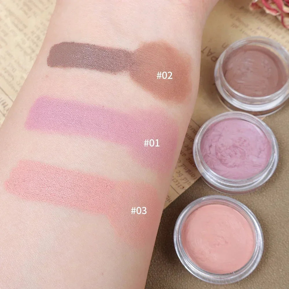 Matte Liquid Eyeshadow Cream Peach Pink Purple Blush Nude Brown Face Contour Waterproof Longlasting Eyeshadow Primer Base Makeup