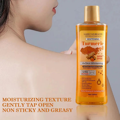 2pcs Turmeric Essential Oil Face & Body Anti Dark Spots Anti Aging 100% Natural Oil Skin Whitening And Hydrating Oil 400ml