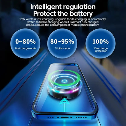 Essager RGB Magnetic Car Phone Holder Qi 15W Wireless Charger Car For iPhone 14 13 Pro Max Samsung Phone Holder Stand