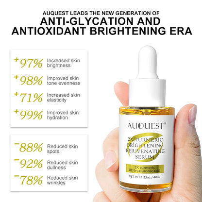 AUQUEST Dark Spot Serum Hyaluronic Acid Whitening Vitamin C Face Serum Turmeric Collagen Facial Skin Care Beauty